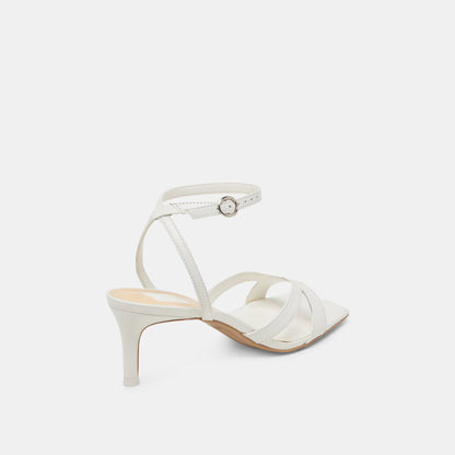 BECKI WIDE HEELS TRUE WHITE LEATHER Dolce Vita