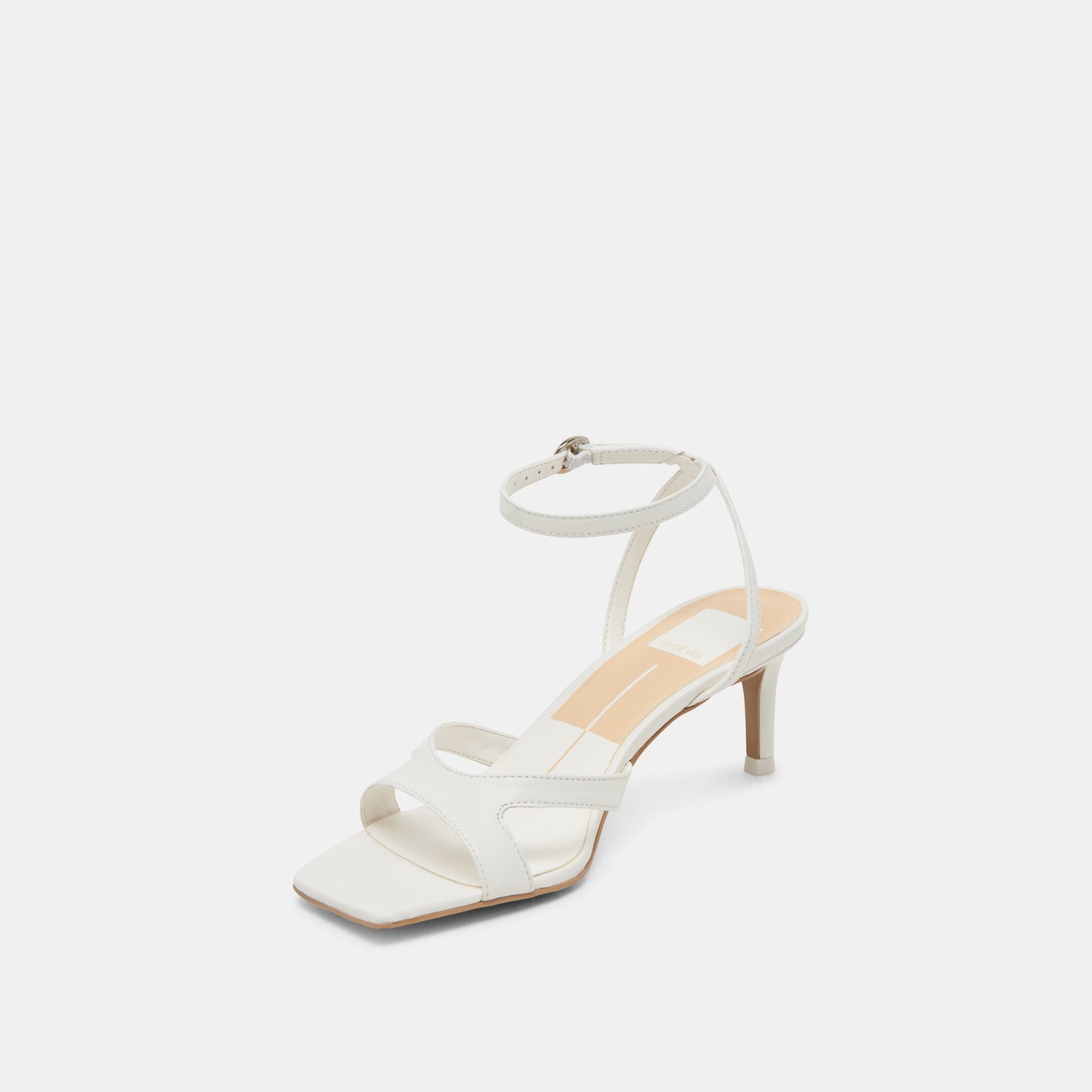 BECKI WIDE HEELS TRUE WHITE LEATHER Dolce Vita