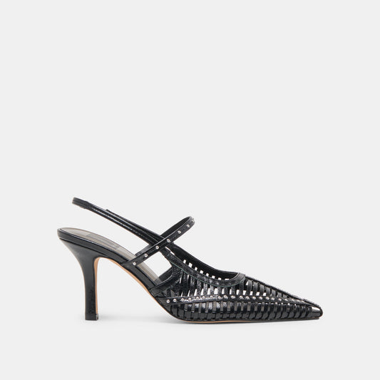 HENSAL HEELS MIDNIGHT CRINKLE PATENT Dolce Vita