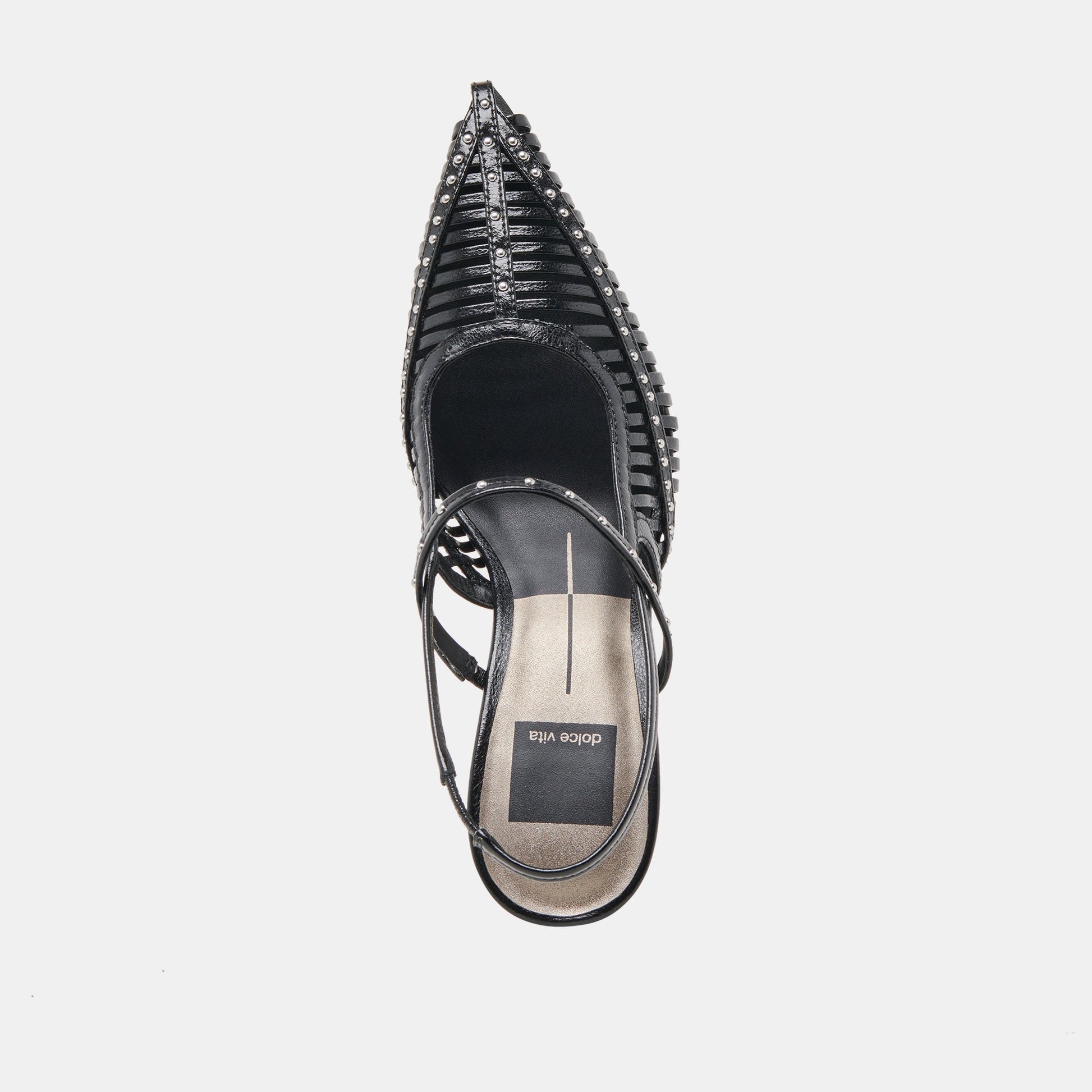HENSAL HEELS MIDNIGHT CRINKLE PATENT Dolce Vita