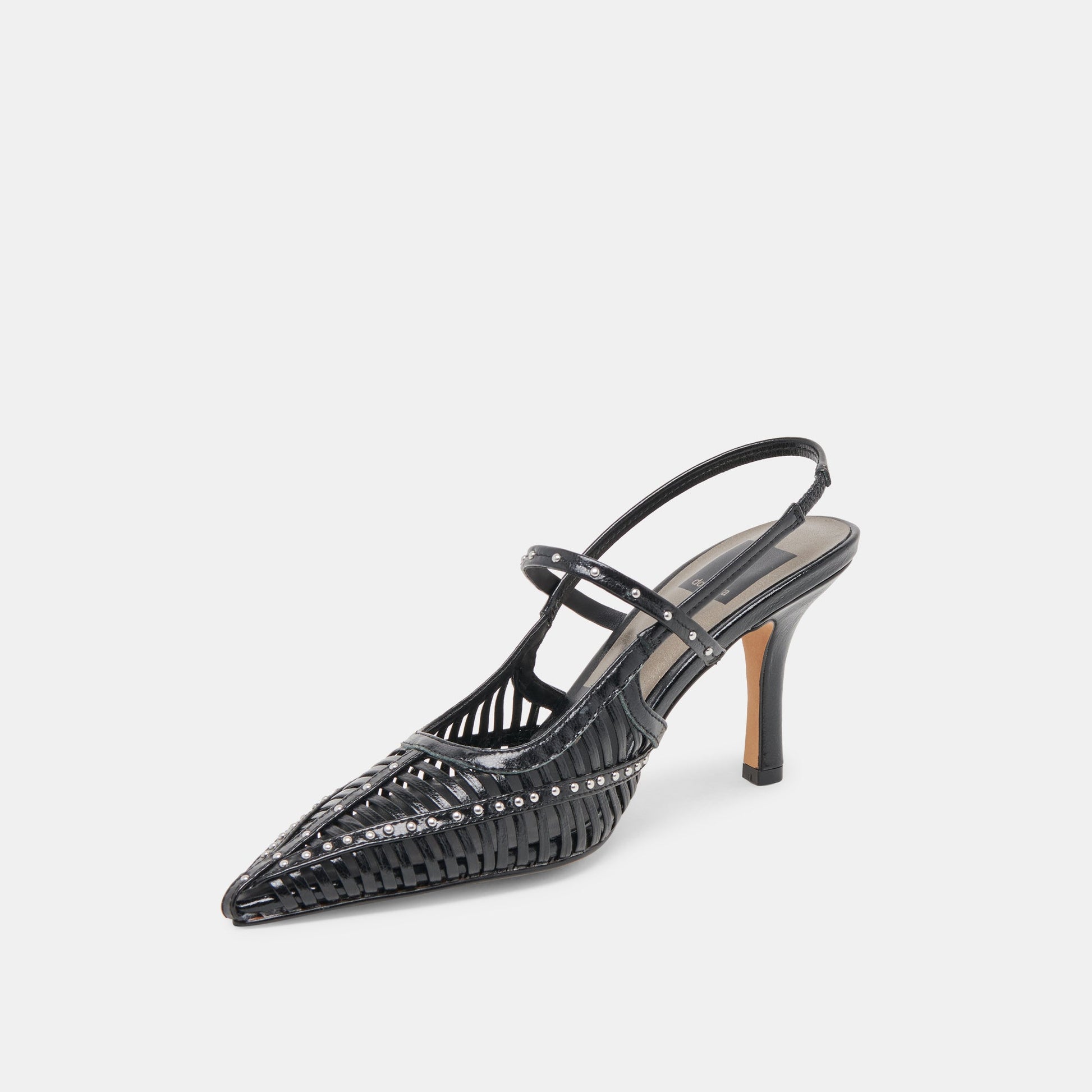 HENSAL HEELS MIDNIGHT CRINKLE PATENT Dolce Vita