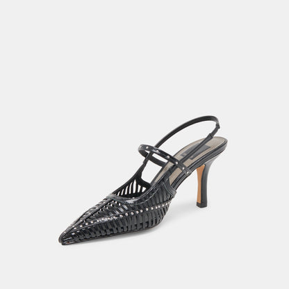 HENSAL HEELS MIDNIGHT CRINKLE PATENT Dolce Vita