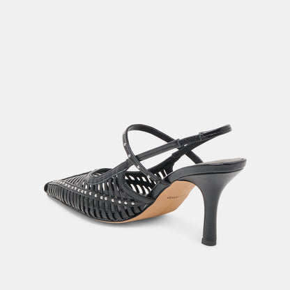 HENSAL HEELS MIDNIGHT CRINKLE PATENT Dolce Vita