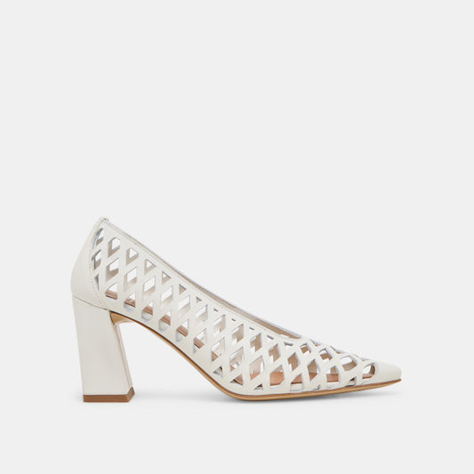 Tanya Bone Woven Leather Heels Dolce Vita
