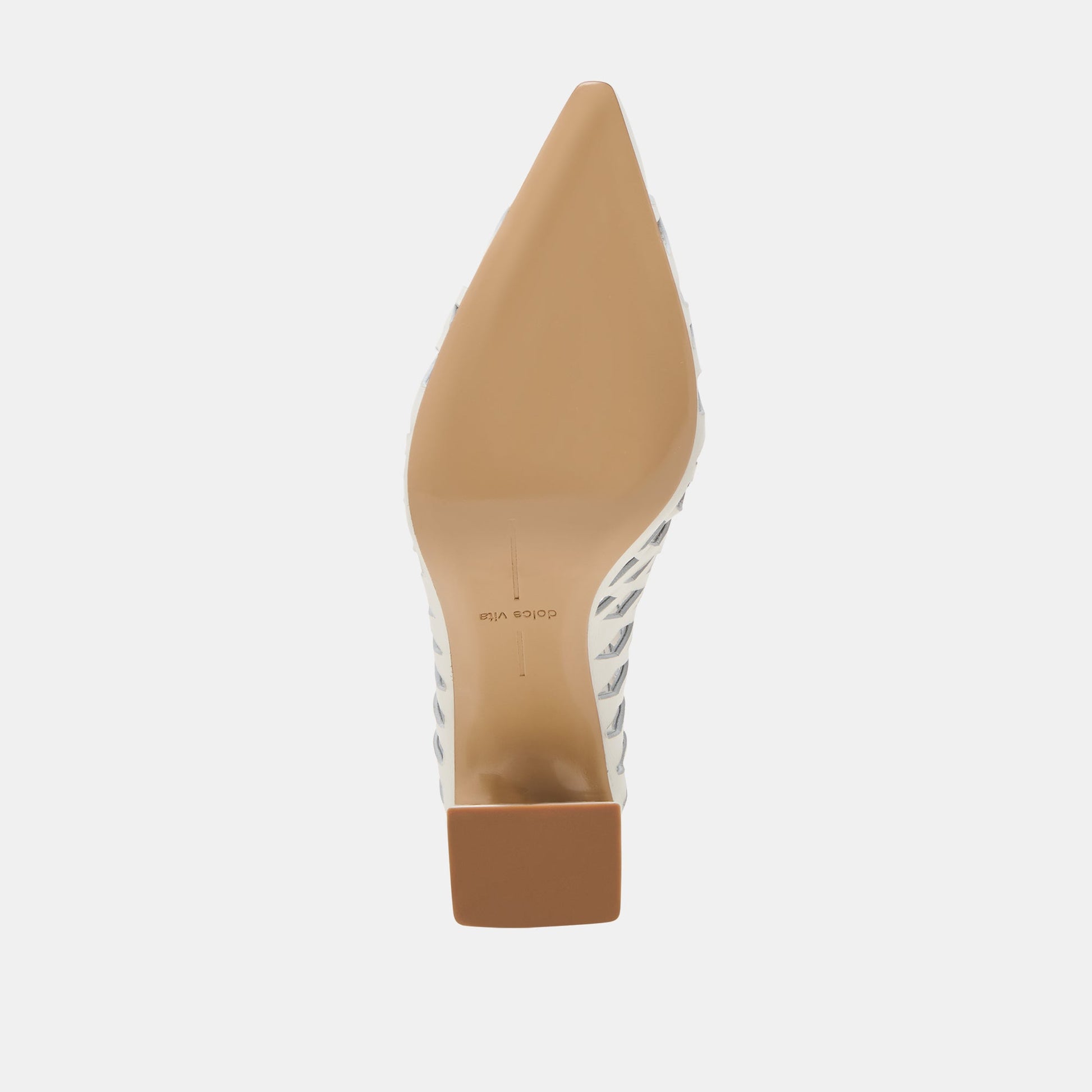 Tanya Bone Woven Leather Heels Dolce Vita