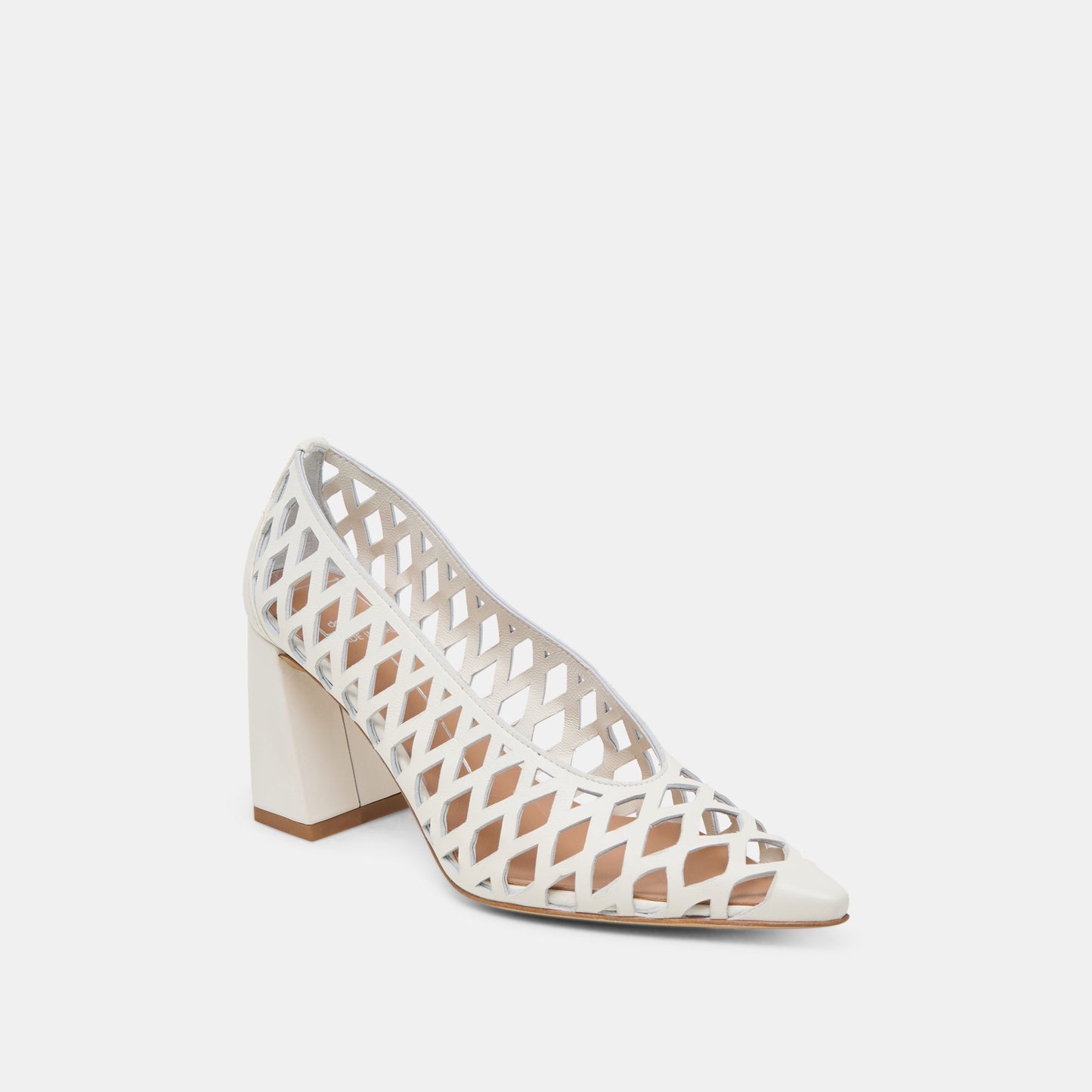 Tanya Bone Woven Leather Heels Dolce Vita