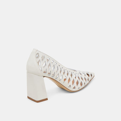 Tanya Bone Woven Leather Heels Dolce Vita