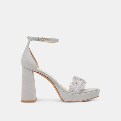 PELTIN HEELS GREY WOVEN RAFFIA Dolce Vita