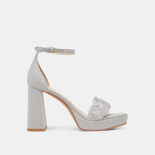 PELTIN HEELS GREY WOVEN RAFFIA Dolce Vita