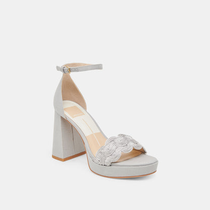 PELTIN HEELS GREY WOVEN RAFFIA Dolce Vita