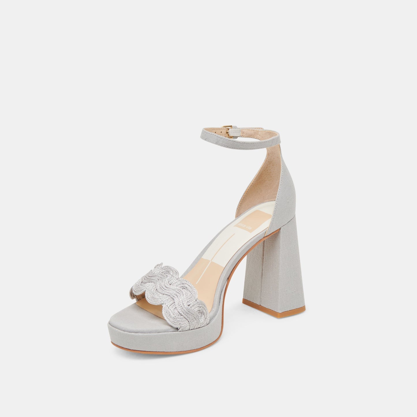 PELTIN HEELS GREY WOVEN RAFFIA Dolce Vita