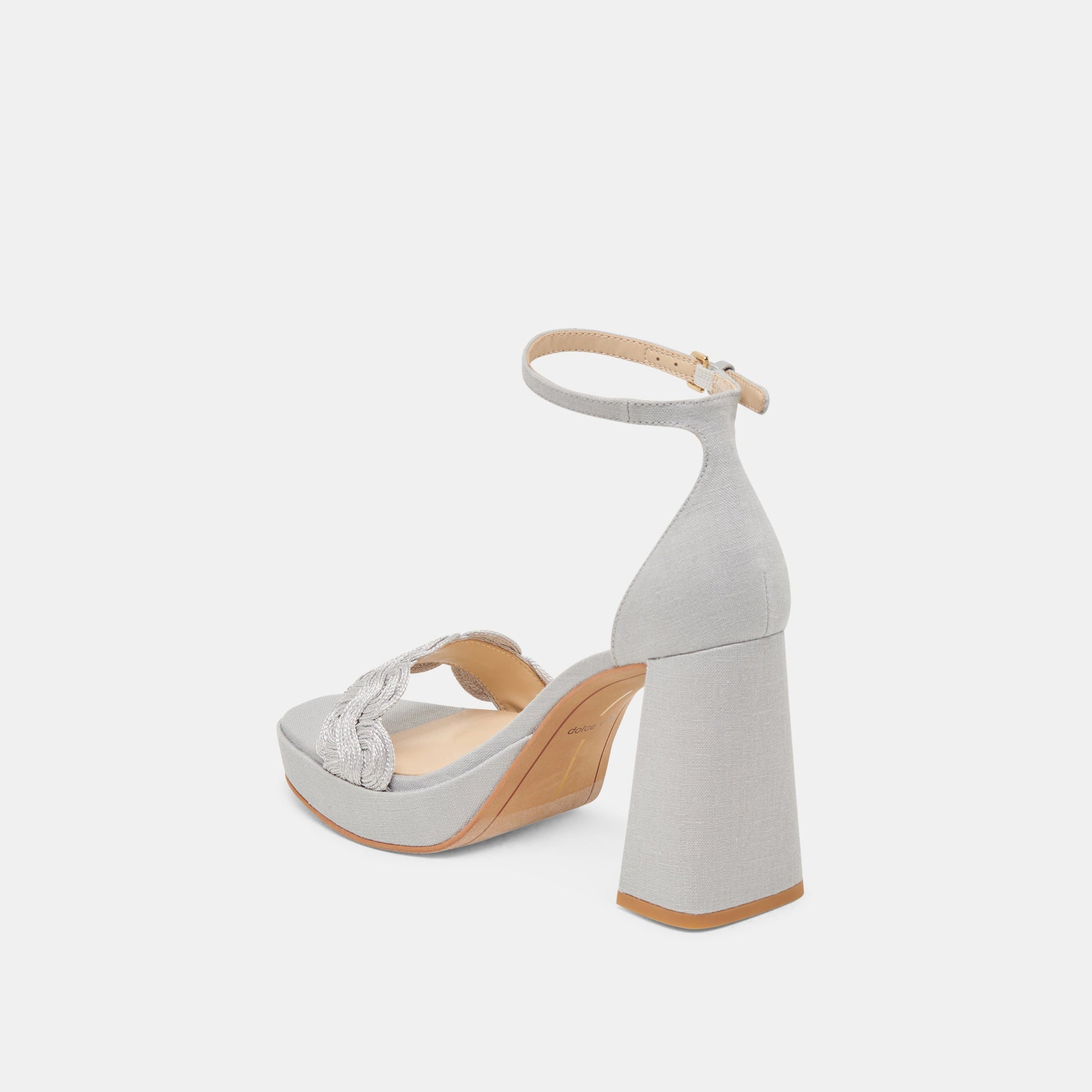 PELTIN HEELS GREY WOVEN RAFFIA Dolce Vita