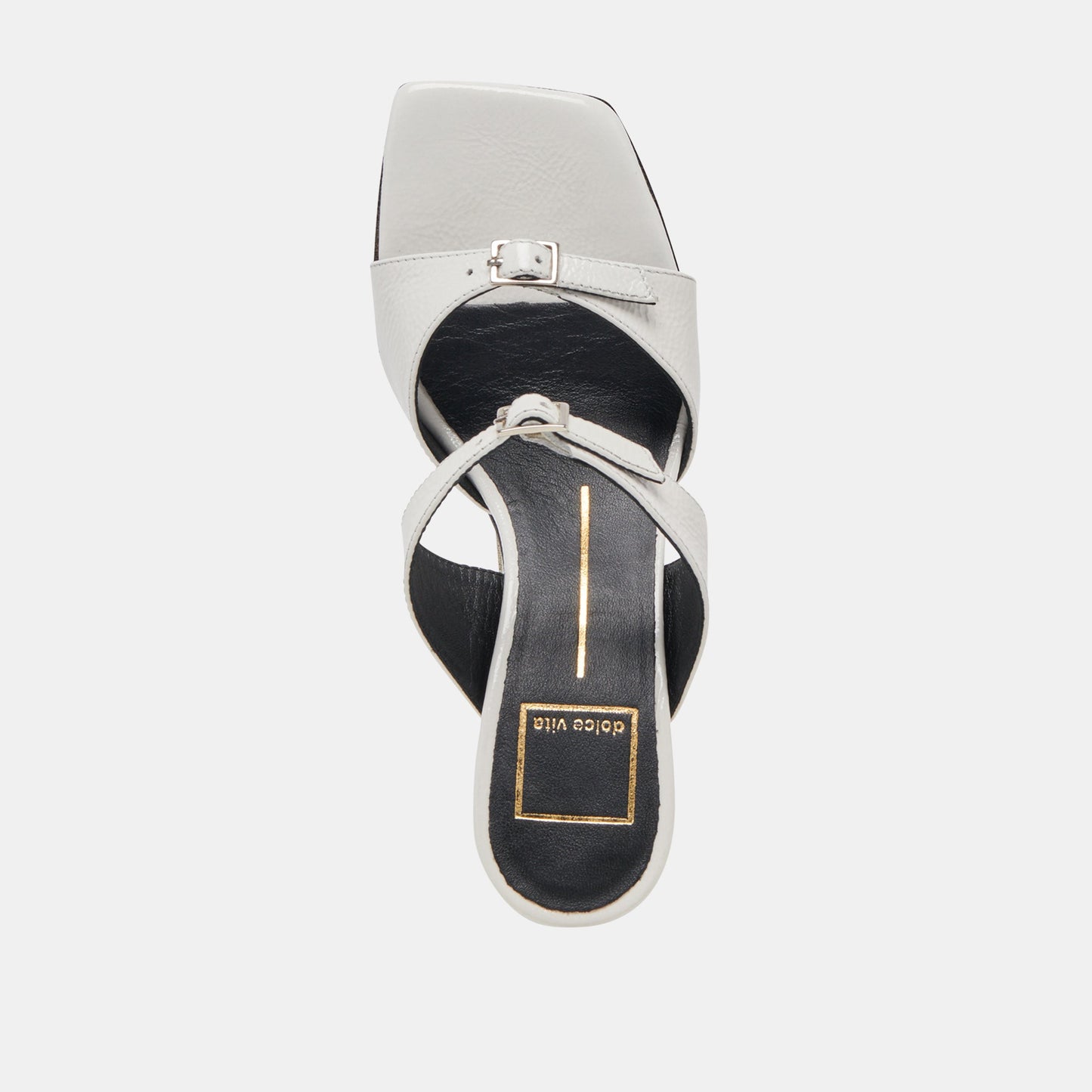 SHANE HEELS OFF WHITE CRINKLE PATENT Dolce Vita