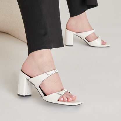 SHANE HEELS OFF WHITE CRINKLE PATENT Dolce Vita