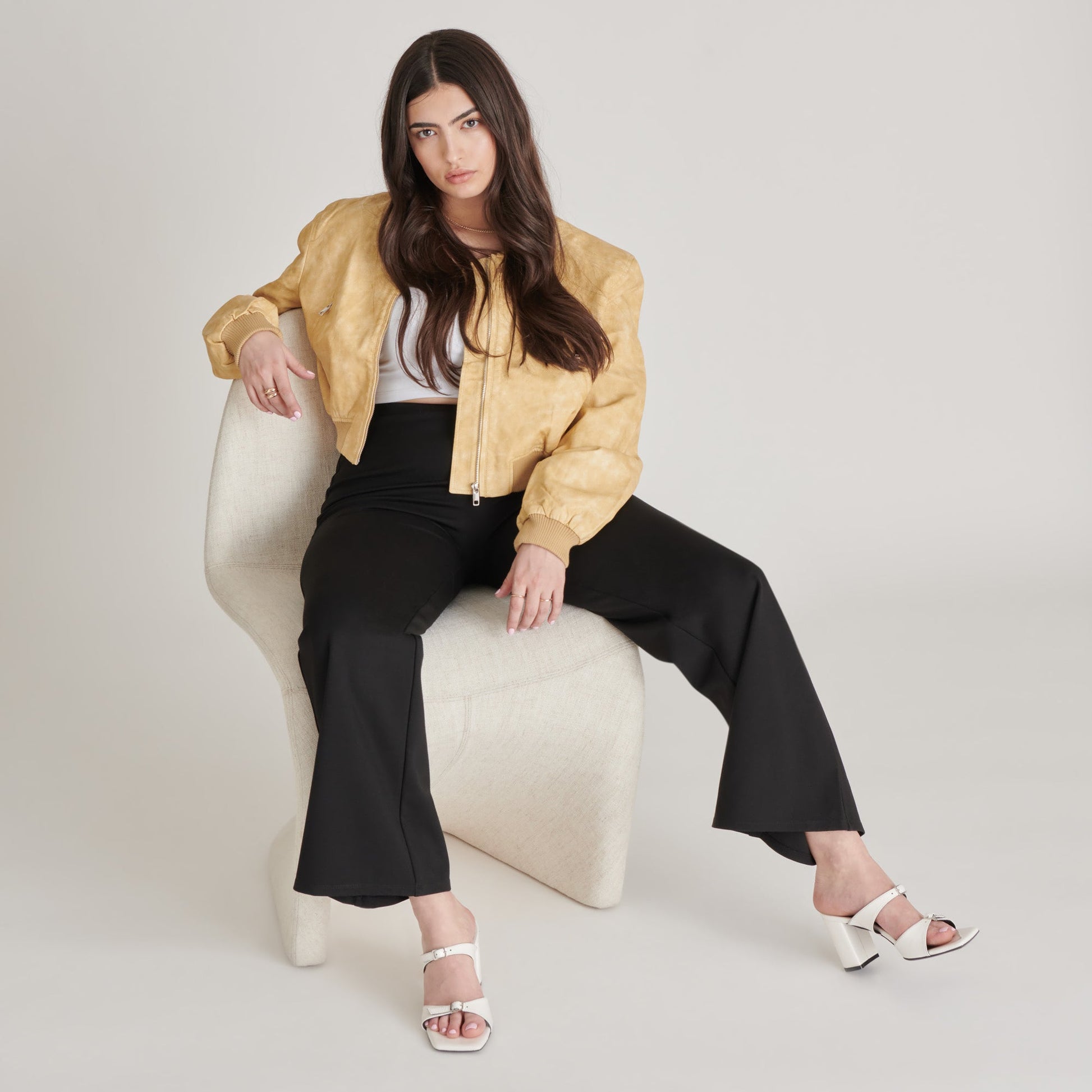 SHANE HEELS OFF WHITE CRINKLE PATENT Dolce Vita