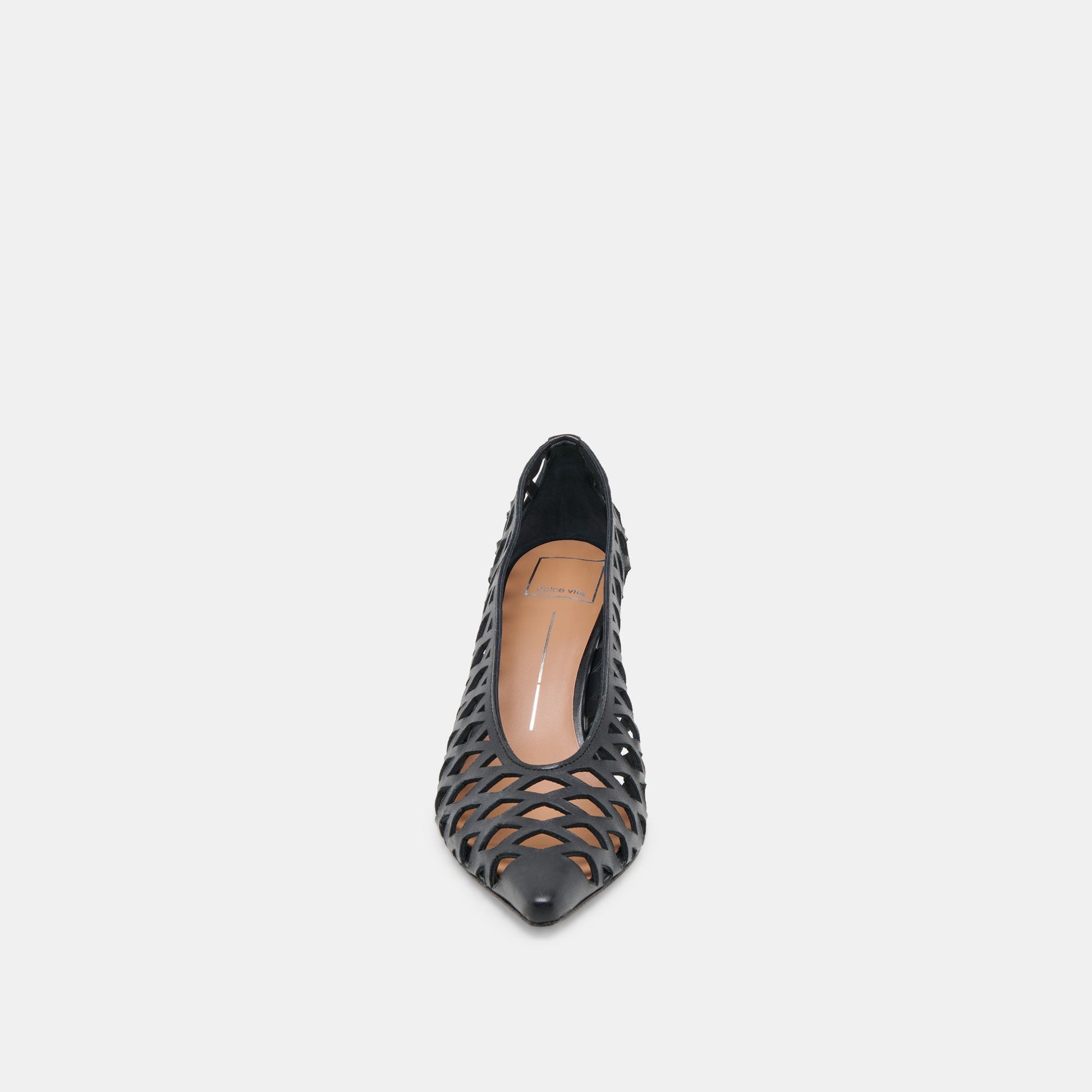 Tanya Black Woven Leather Heels Dolce Vita