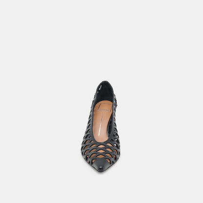 Tanya Black Woven Leather Heels Dolce Vita