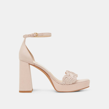 PELTIN HEELS LIGHT PINK WOVEN RAFFIA Dolce Vita