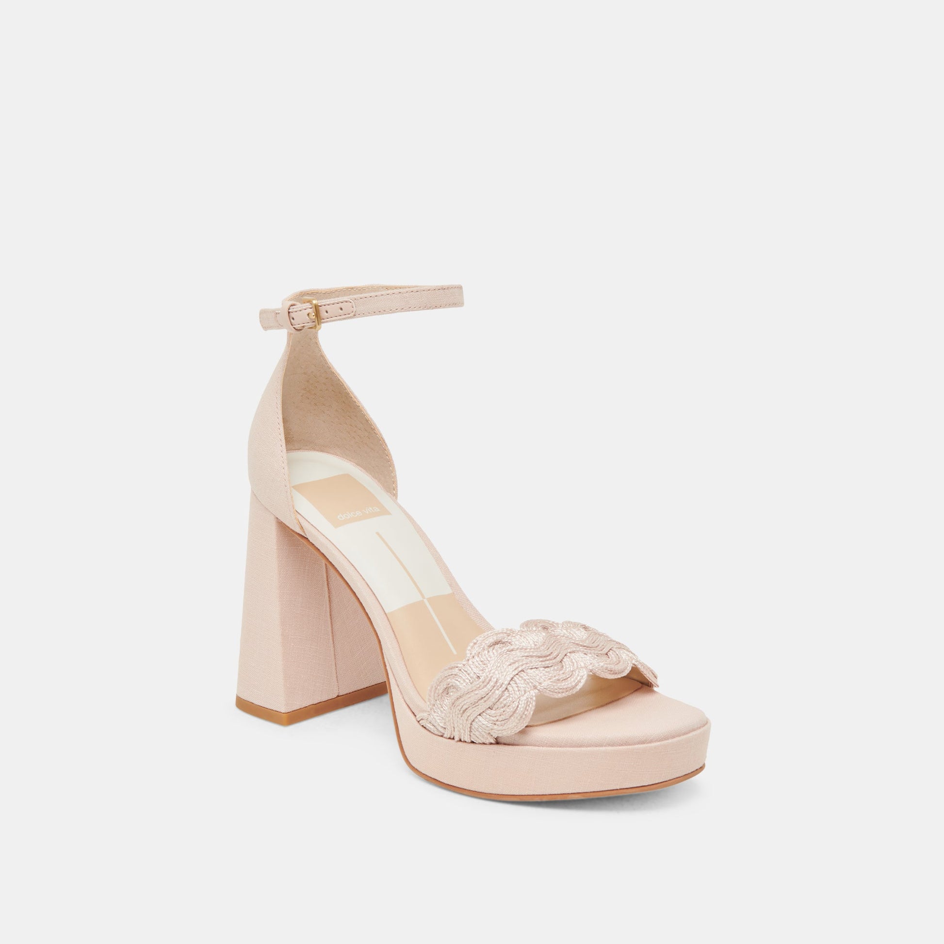 PELTIN HEELS LIGHT PINK WOVEN RAFFIA Dolce Vita