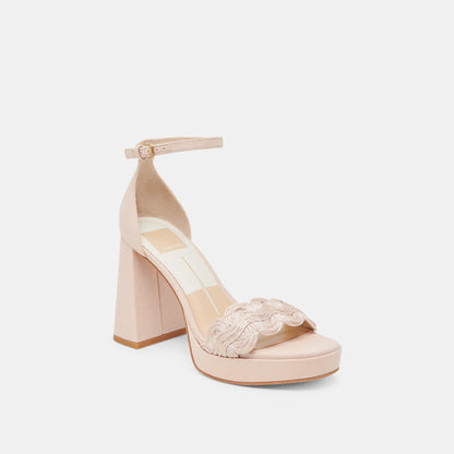 PELTIN HEELS LIGHT PINK WOVEN RAFFIA Dolce Vita