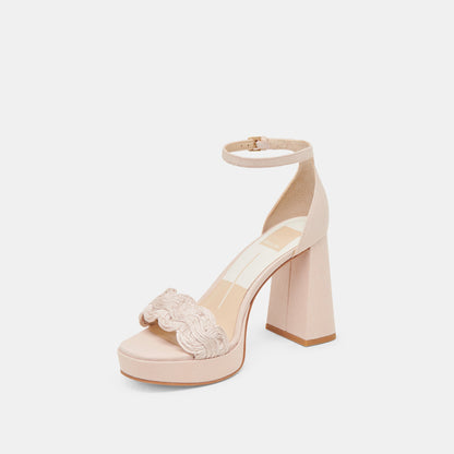 PELTIN HEELS LIGHT PINK WOVEN RAFFIA Dolce Vita