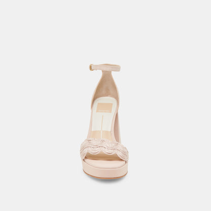 PELTIN HEELS LIGHT PINK WOVEN RAFFIA Dolce Vita