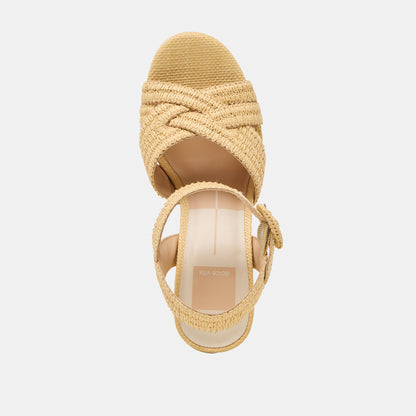 Bety Lt Natural Raffia Heels Dolce Vita