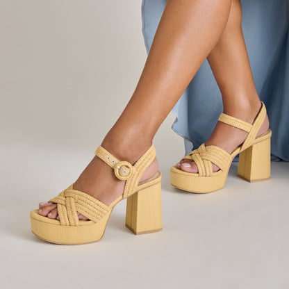 Bety Lt Natural Raffia Heels Dolce Vita