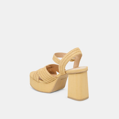 Bety Lt Natural Raffia Heels Dolce Vita