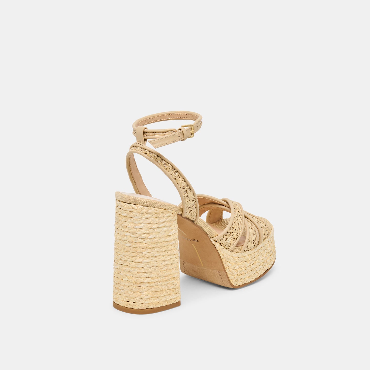 Danila Lt Natural Cross Hatch Raffia Heels Dolce Vita