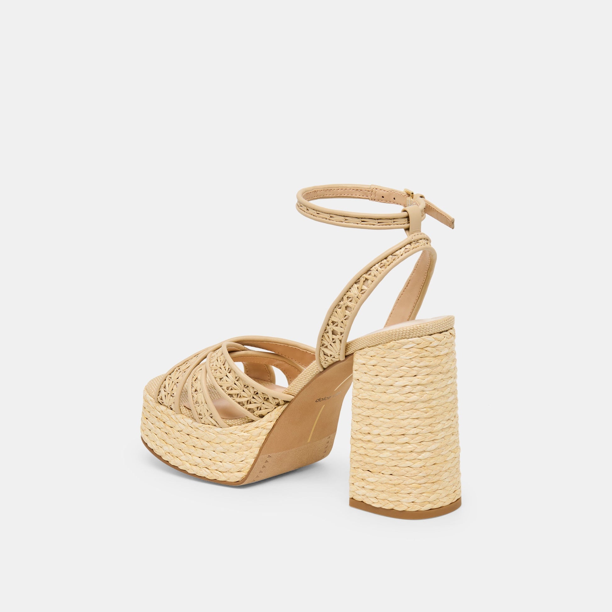 Danila Lt Natural Cross Hatch Raffia Heels Dolce Vita