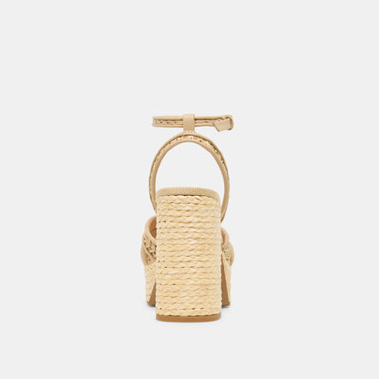 Danila Lt Natural Cross Hatch Raffia Heels Dolce Vita