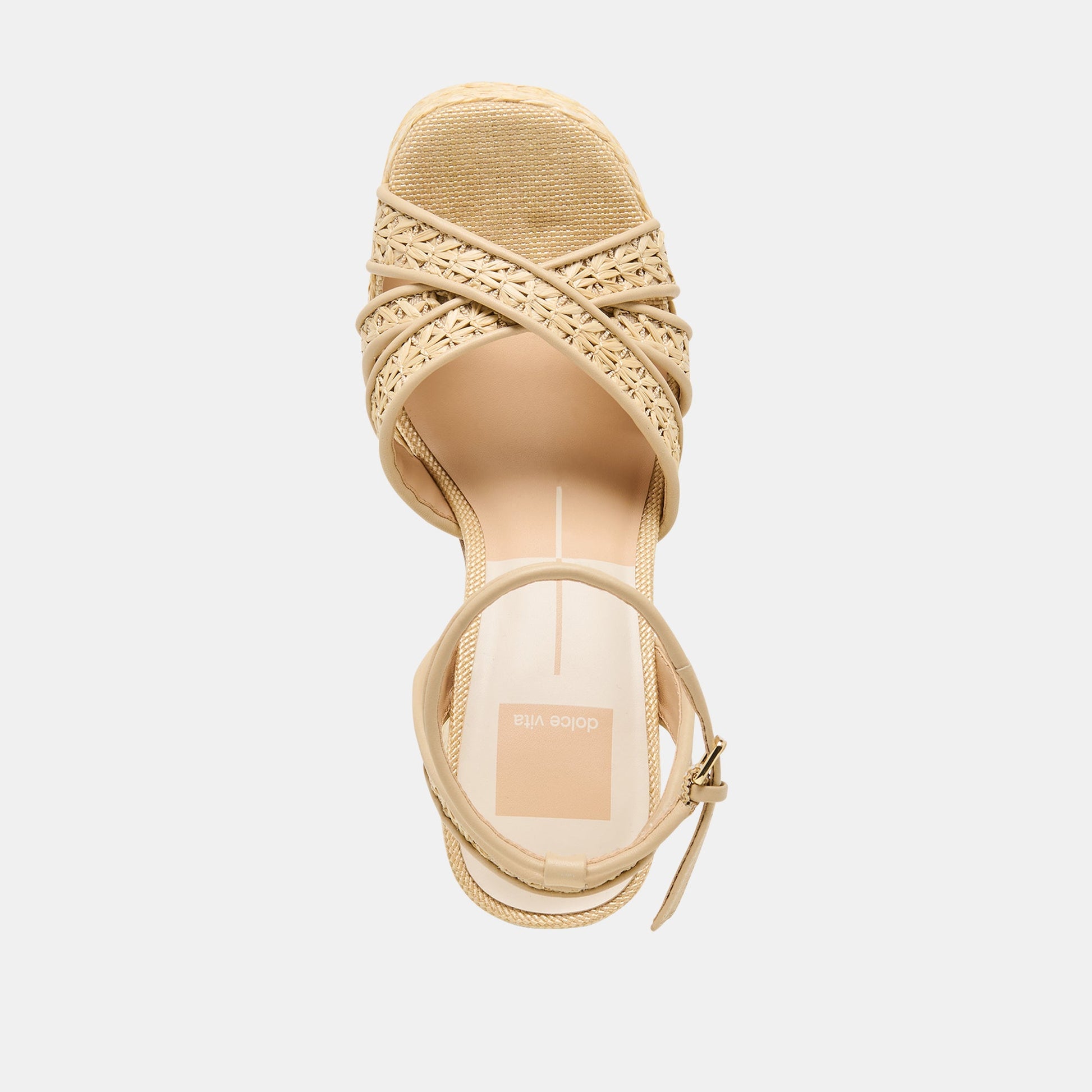 Danila Lt Natural Cross Hatch Raffia Heels Dolce Vita