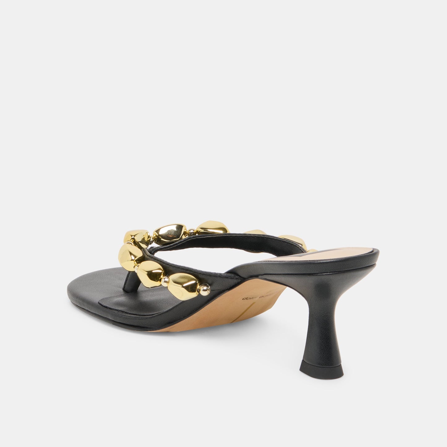 Daksie Black Leather Heels Dolce Vita
