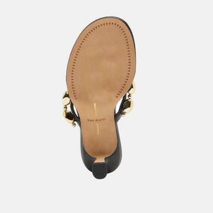 Daksie Black Leather Heels Dolce Vita