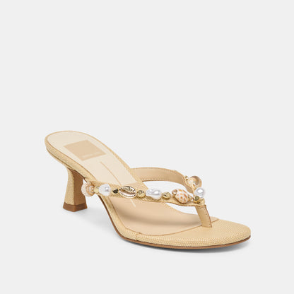 Daksie Lt Natural Raffia Heels Dolce Vita