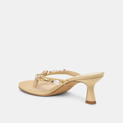 Daksie Lt Natural Raffia Heels Dolce Vita