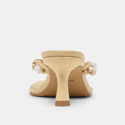 Daksie Lt Natural Raffia Heels Dolce Vita