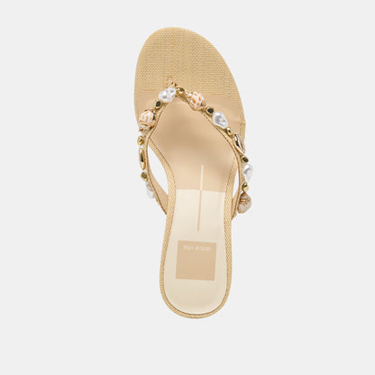 Daksie Lt Natural Raffia Heels Dolce Vita