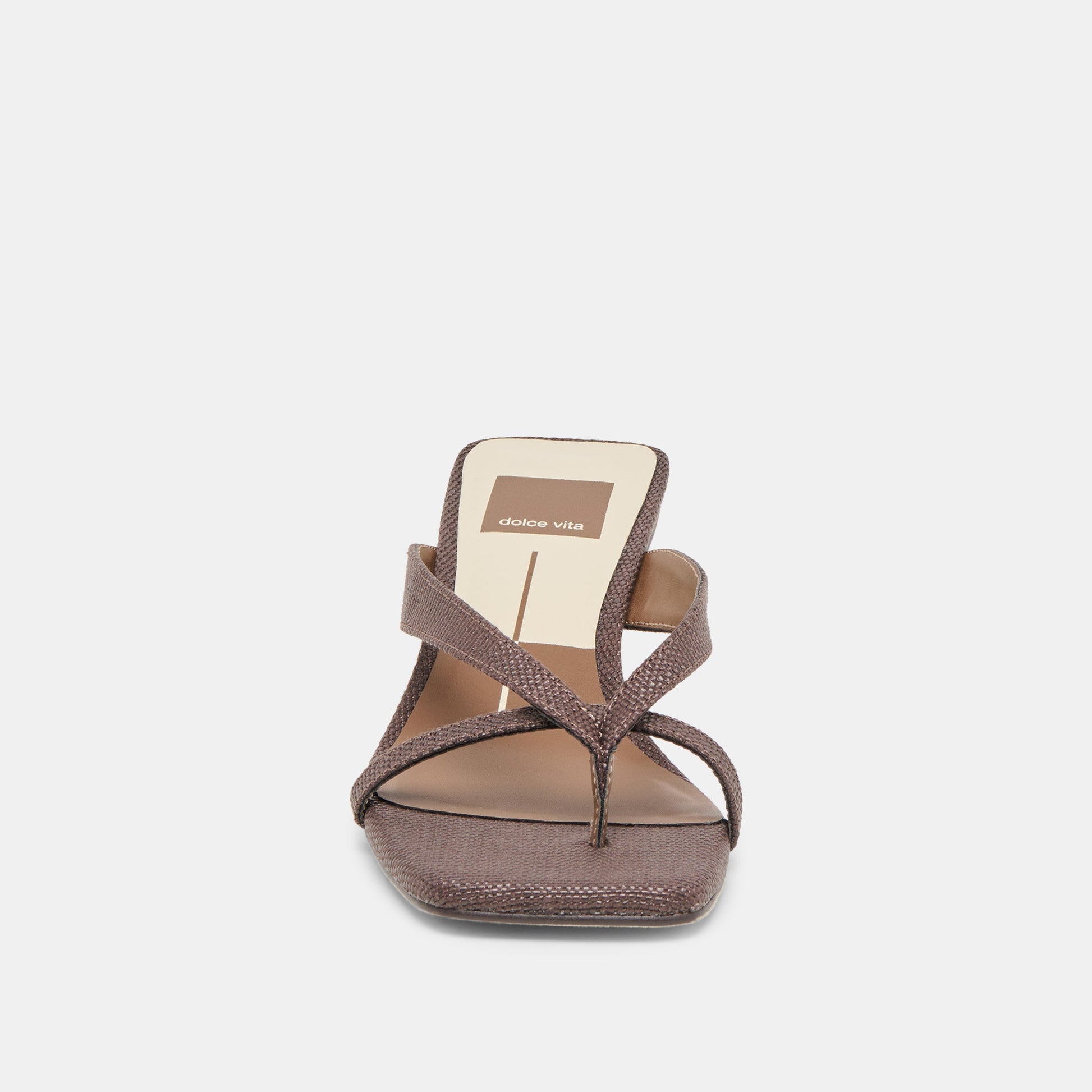 Brevel Chocolate Raffia Heels Dolce Vita