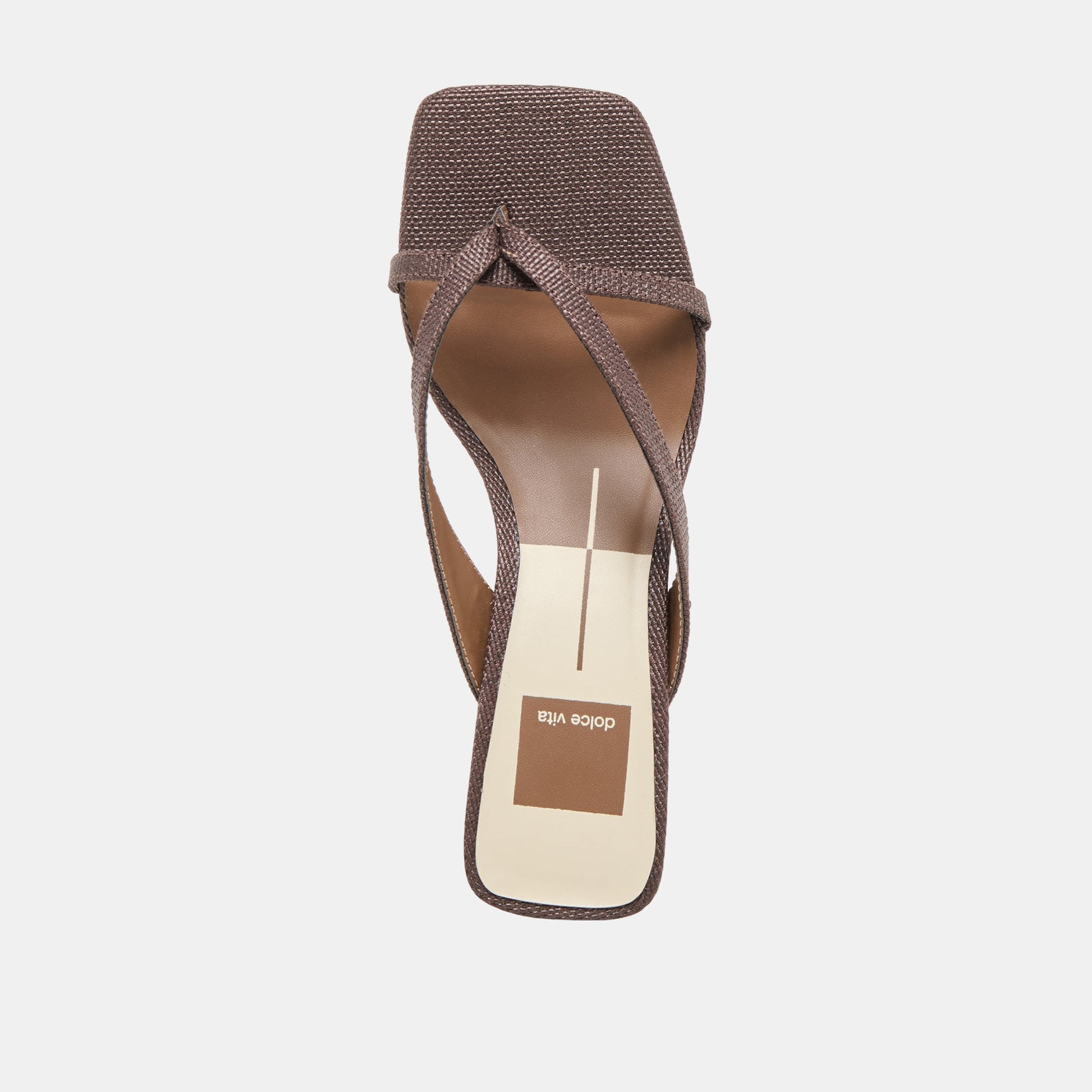 Brevel Chocolate Raffia Heels Dolce Vita
