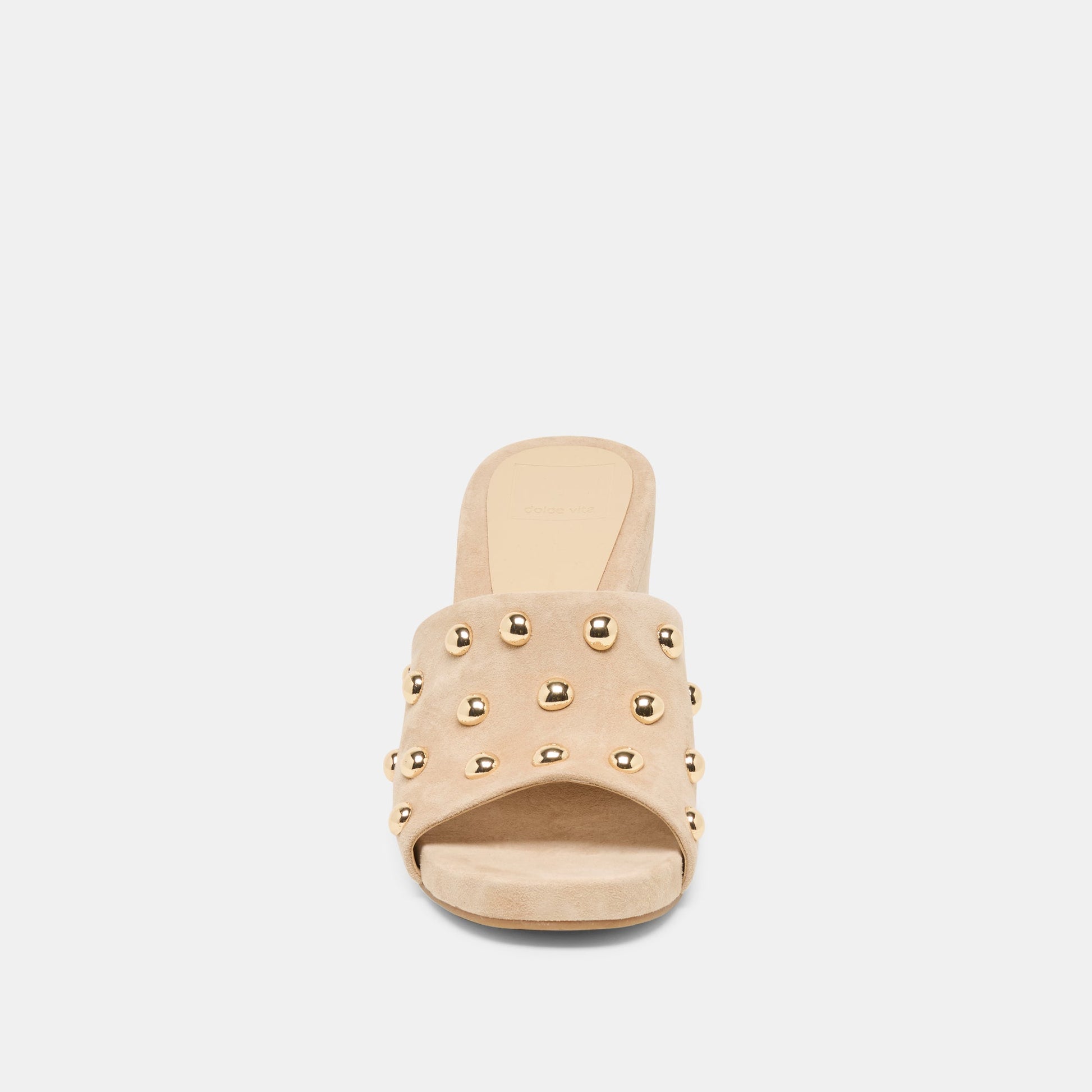 Holta Stud Camel Suede Wedges Dolce Vita