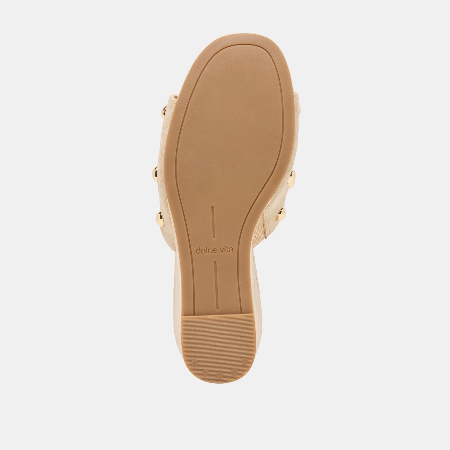 Holta Stud Camel Suede Wedges Dolce Vita
