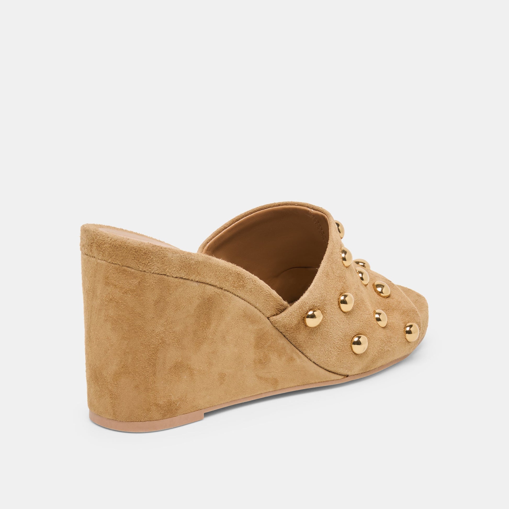 Holta Stud Lt Brown Suede Wedges Dolce Vita