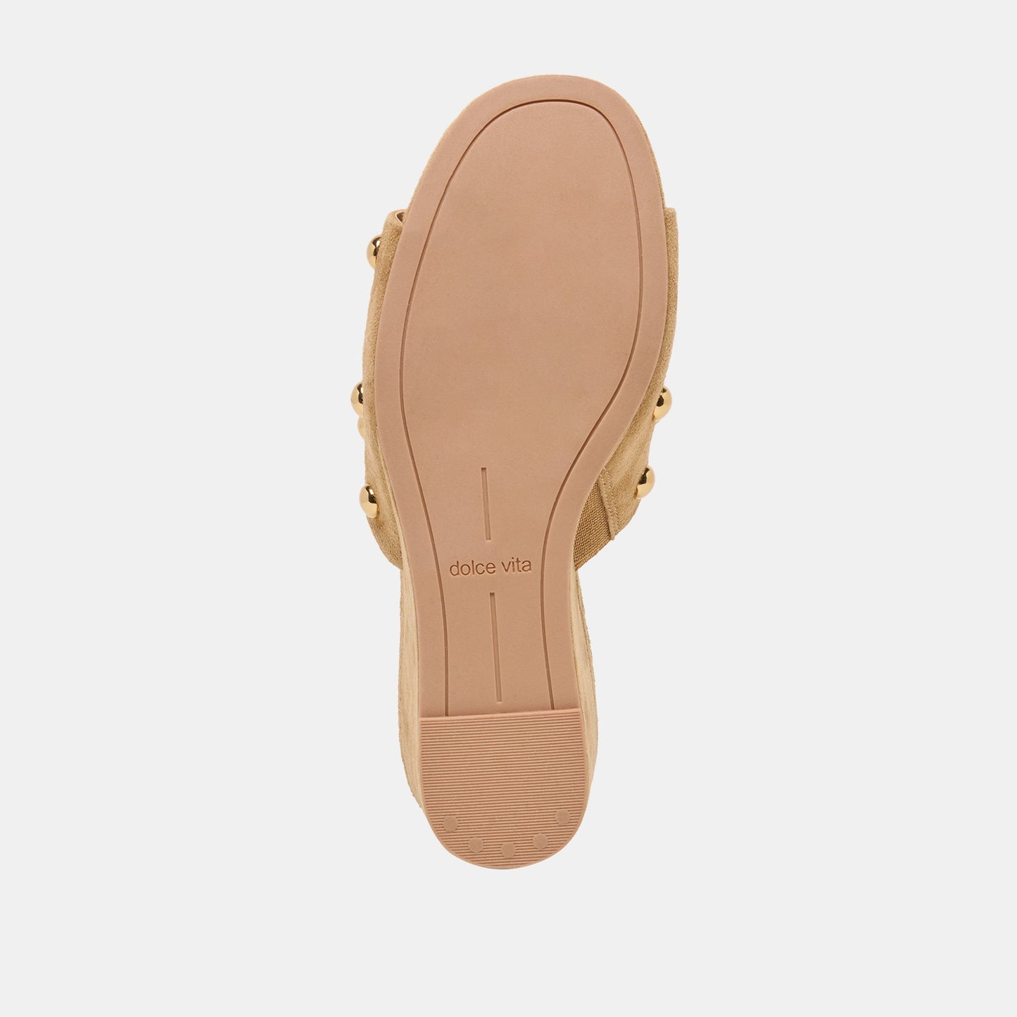 Holta Stud Lt Brown Suede Wedges Dolce Vita