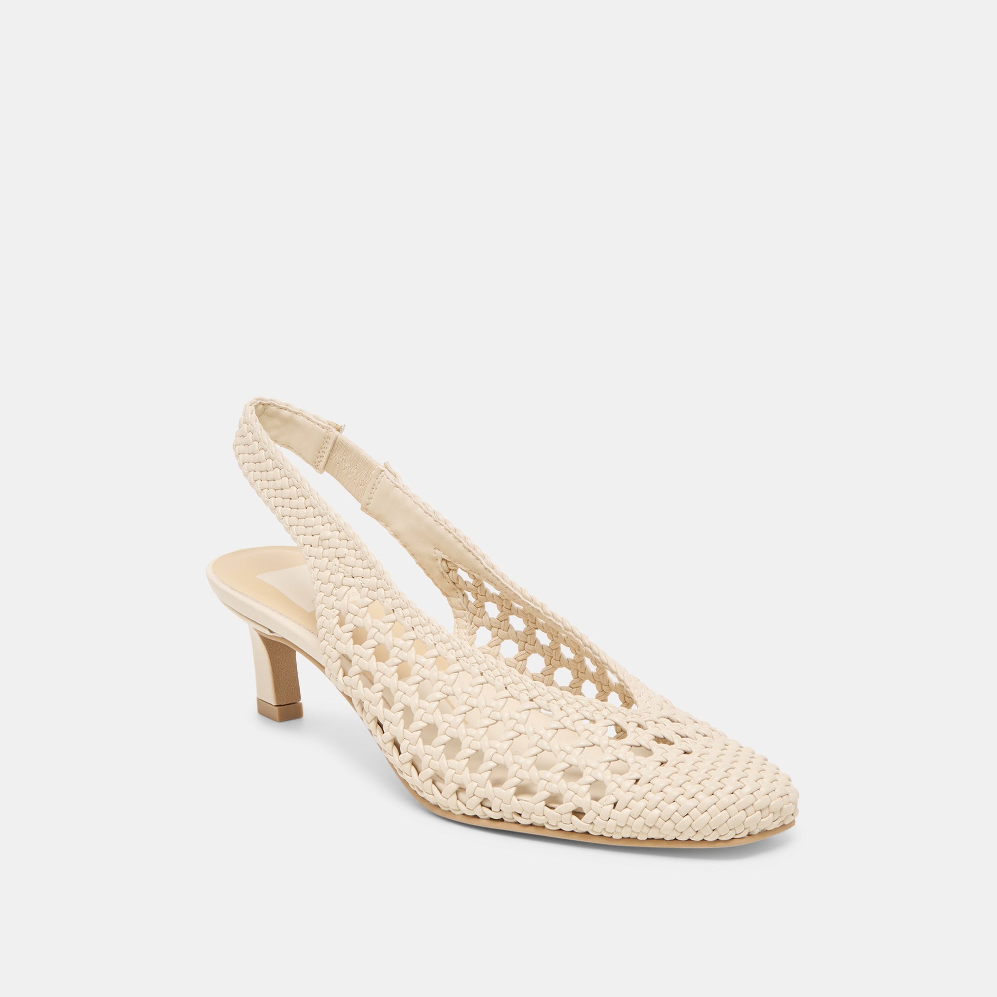 Fawne Creme Woven Stella Heels Dolce Vita