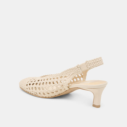 Fawne Creme Woven Stella Heels Dolce Vita