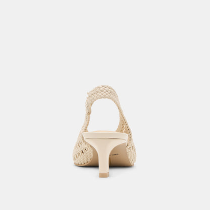 Fawne Creme Woven Stella Heels Dolce Vita