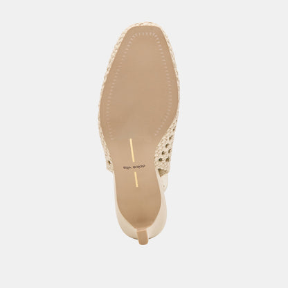 Fawne Creme Woven Stella Heels Dolce Vita