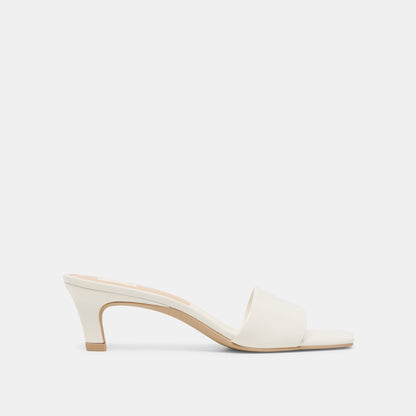 Rexa True White Leather Heels Dolce Vita